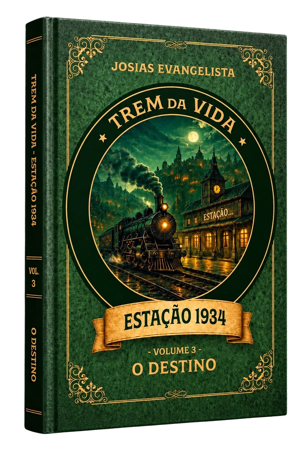 Livro do Volume 3 — O Destino, capa em verde profundo